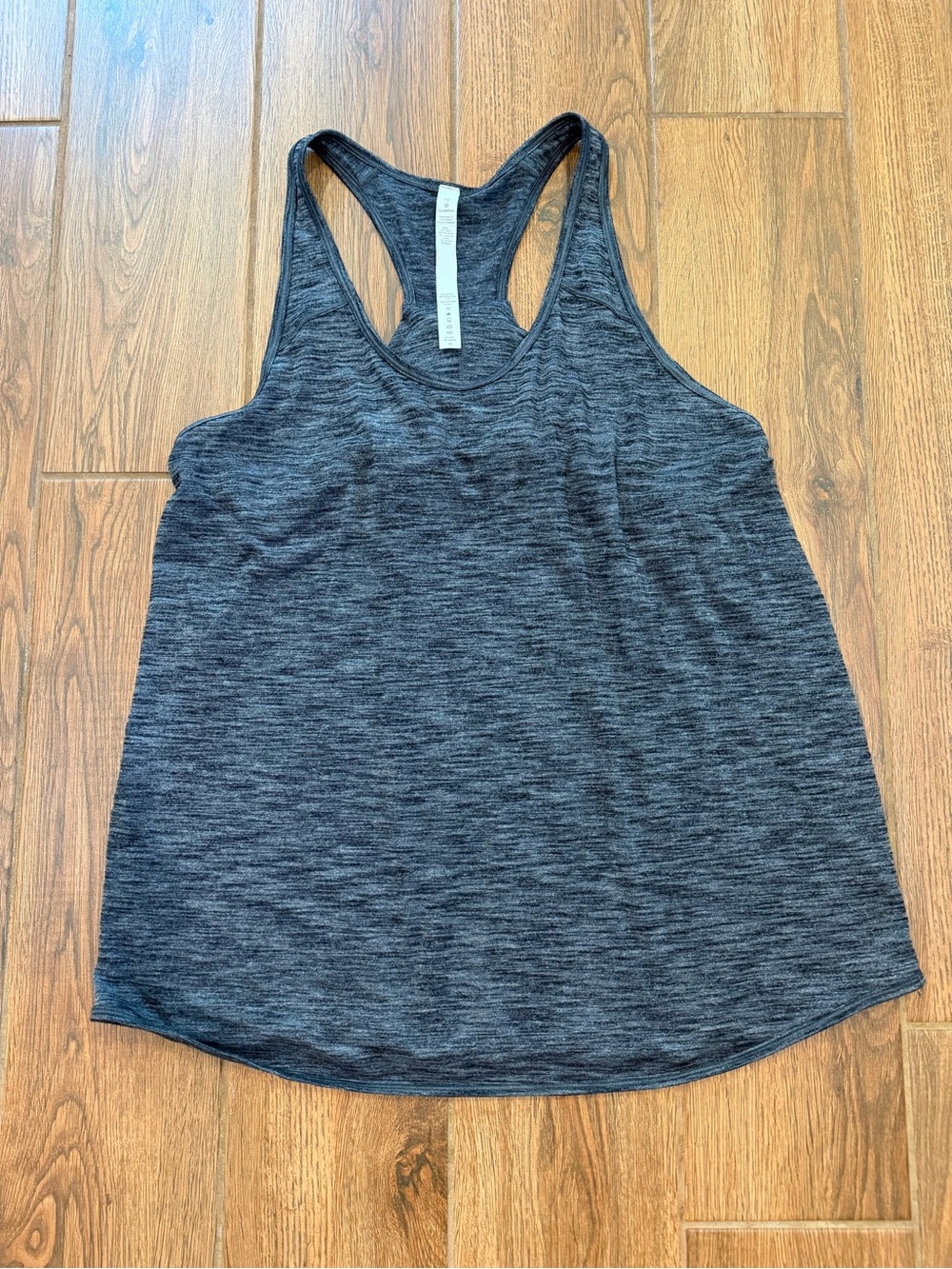 lululemon Women’s Gray Heathered Racerback V-Neck Stretch Tank Top Size 10